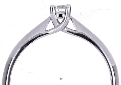 Anillo Solitario de Diamante en Oro Blanco 14K (.15Q)