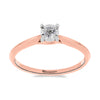 Anillo Solitario de Diamante en Oro Rosa 14K (.10Q)