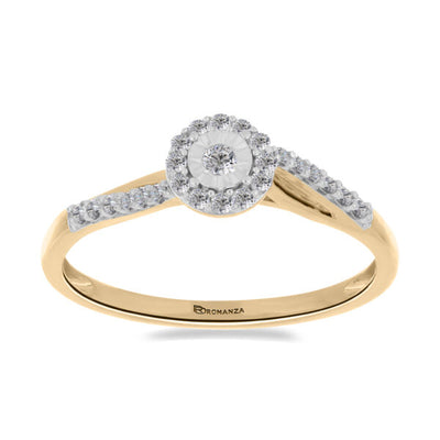 Anillo Solitario de Diamante en Oro Amarillo 14K (.20Q)