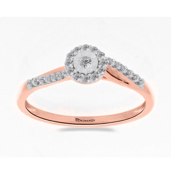 Anillo Solitario de Diamante en Oro Rosa 14K (.20Q)