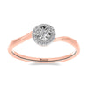 Anillo de Diamantes en Oro Rosa 14K (.10Q)