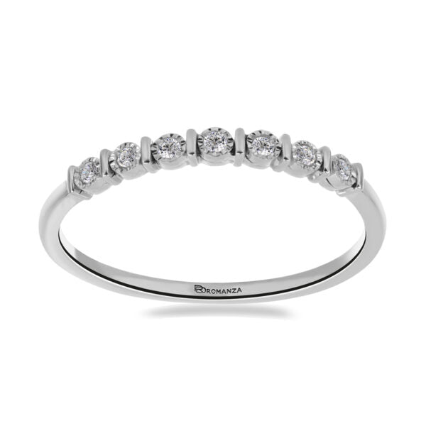 Churumbela de Diamantes en Oro Blanco 14K (.07Q)