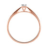Anillo Solitario de Diamantes en Oro Rosa 14K (.06Q)