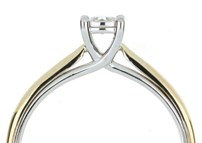 Anillo Solitario de Diamante en Oro Amarillo 14K (.15Q)