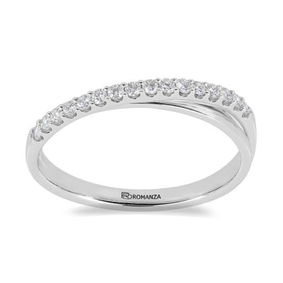 Churumbela de Diamantes en Oro Blanco 14K (.18Q)