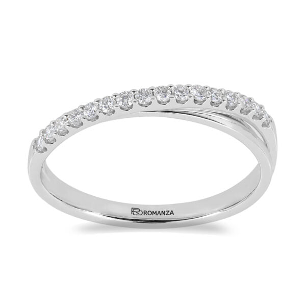 Churumbela de Diamantes en Oro Blanco 14K (.18Q)