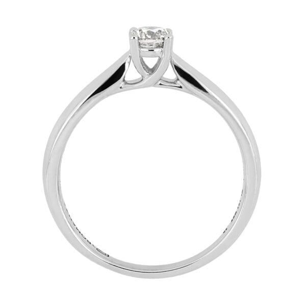 Anillo Solitario de Diamante en Oro Blanco 14K (.30Q Totales)