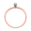 Anillo Solitario de Diamante en Oro Rosa 14K (.06Q)