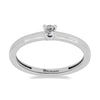 Anillo Solitario de Diamante en Oro Blanco 14K con Diamantes de .10Q