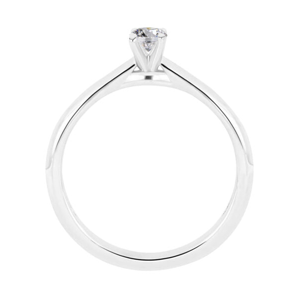 Anillo Solitario de Diamante en Oro Blanco 14K (.27Q)