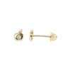 Aretes Con 0.02 Quilates De Diamante En Oro Amarillo De 14k