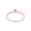 Anillo Solitario Con 0.06q De Diamante En Oro Rosa De 14k