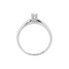 Anillo Solitario Con 0.15q De Diamante En Oro Blanco De 14k