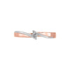 Solitario Con 0.06q De Diamante En Oro Blanco Y Rosa De 14k