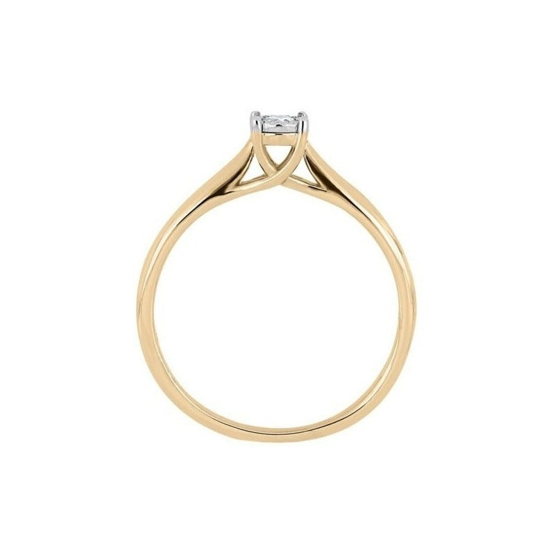 Solitario Con 0.06q De Diamante En Oro Amarillo De 14k