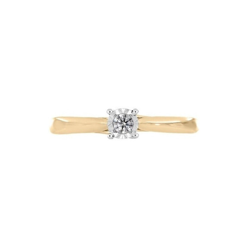 Solitario Con 0.06q De Diamante En Oro Amarillo De 14k