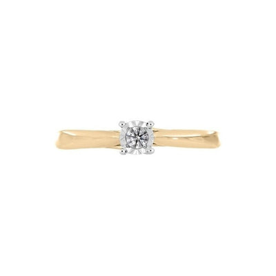 Solitario Con 0.06q De Diamante En Oro Amarillo De 14k