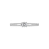 Anillo Solitario Con 0.15q De Diamante En Oro Blanco De 14k