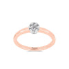 Anillo Solitario Con 0.17q De Diamante En Oro Rosa De 14k