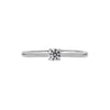 Anillo Solitario Con 0.20q De Diamante En Oro Blanco De 14k