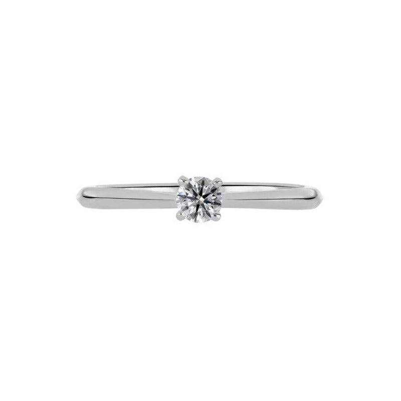 Anillo Solitario Con 0.20q De Diamante En Oro Blanco De 14k