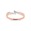 Solitario Con 0.06q De Diamante En Oro Blanco Y Rosa De 14k