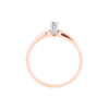 Anillo Solitario Con 0.06q De Diamante En Oro Rosa De 14k