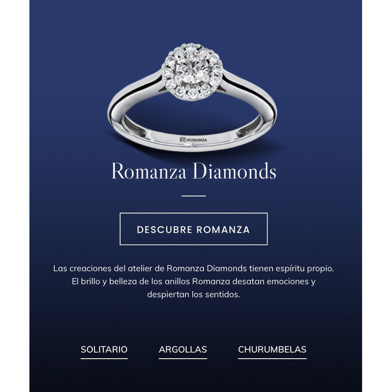 Anillo Solitario Con 0.17q De Diamante En Oro Rosa De 14k