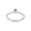 Anillo Solitario Con 0.20q De Diamante En Oro Blanco De 14k