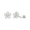 Aretes Con 0.02 Quilates De Diamante En Oro Blanco De 14k