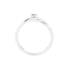Anillo Solitario Con 0.10q De Diamante En Oro Blanco De 14k