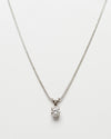 Dije con Diamante Lab Grown 0.25Q y Cadena en Oro Blanco 14K