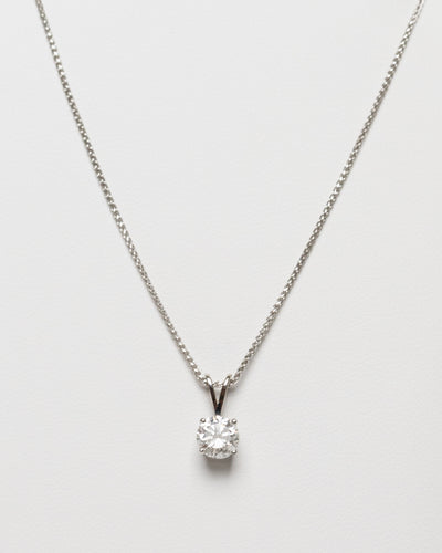 Dije con Diamante Lab Grown 0.30Q y Cadena en Oro Blanco 14K