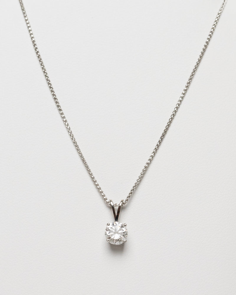 Dije con Diamante Lab Grown 0.30Q y Cadena en Oro Blanco 14K